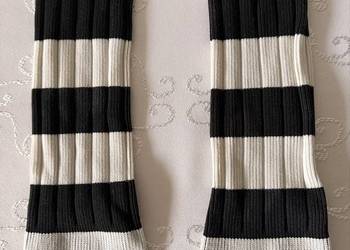 Getry piłkarskie Puma Vintage 90s biało czarne pasy oryginalne skarpety