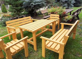 Zestaw mebli ogrodowych 160 cm 8 osobowy