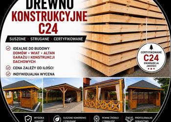 Drewno C24 suszone/strugane