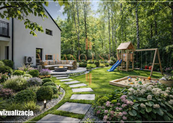 Nowoczesny bliźniak w zielonej enklawie | 5 pokoi