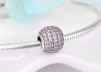 Pandora Charm koralik kula pave róż różowa