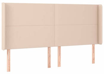 Zagłówek do łóżka z LED cappuccino 203x16x118/128cm ekoskóra WM-3123881