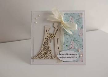 Personalizowana Kartka ręcznie robiona na Ślub handmade I