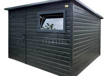 Schowek domek ogrodowy 3x2m drzwi okno drewnopodobny rynna TS1131