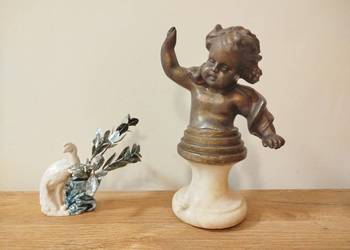 Stara figurka Amorek Putto. Antyk