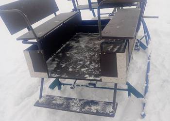 Sanie konne wysuwane kółka i hamulec