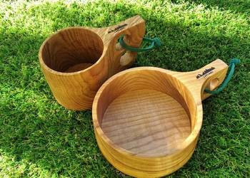 zestaw drewniany finski.  kuksa + kuksa bowl.