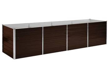 vidaXL Podwyższona donica, brązowa, 320x80x77 cm,(SKU:45715)