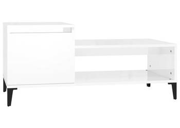 Stolik kawowy biały o wysokim połysku 100x50x45 cm WM-821134