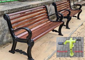 Ławka seniora+rowerek.