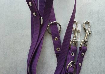Smycz wodoodporna przepinana fioletowa 240cm