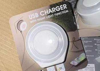 HURT 38x Ładowarka USB + Lampka Nocna Sensor Zmierzchu NOWE