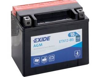 Akumulator motocyklowy EXIDE ETX12-BS YTX12-BS 12V 10Ah 150A