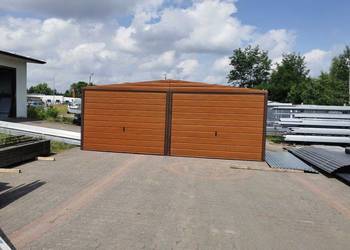 Garaż blaszany blaszak 2 stanowiska 6x5 drewnopodobny PRODUCENT