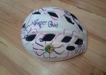 kask hełm ochronny rowerowy dziecięcy biały roz. 51-55cm