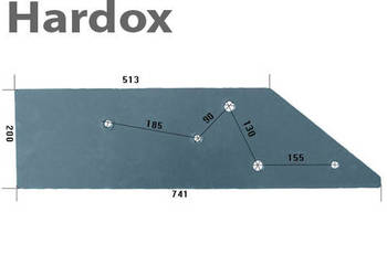 Płoza długa HARDOX 103701/L części do pługa VOGEL NOOT