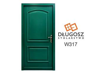 Drzwi DŁUGOSZ zewnętrzne RAL6005 zieleń mchu prawe czyste powietrze GOTOWE