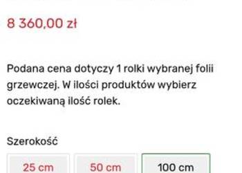 Panel grzewczy rolka