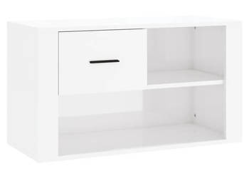 Szafka na buty wysoki połysk biała 80x35x45 cm WM-816754