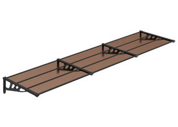 Daszek nad drzwi czarny 3585x90 cm poliwęglan WM-153702