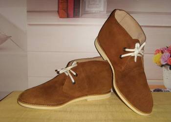 BUTY ZAMSZOWE, MOKASYNY, ZAMSZAKI, BRĄZ, ROZ. 38 =WROCŁAW=