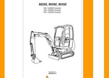 JCB 8025 z, 8030 z, 8035 z instrukcja napraw wysyłka !