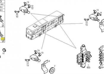zawór sterujący drzwiami 504300459 Crossway Iveco 504300459