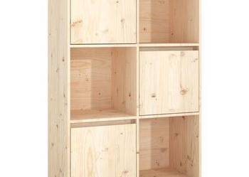 vidaXL Wysoka szafka, 74x35x117 cm, lite drewno sosnowe(SKU:814364)