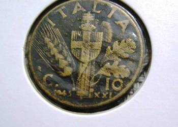 Włochy 10 Centesimi 1943r - Brązal