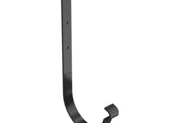 Bryza stal Uchwyt rynny prosty 125 mm czarny