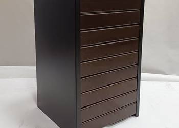 Donica stalowo drewniana 50x50x75 palisander z wkładem z blachy ocynkowanej