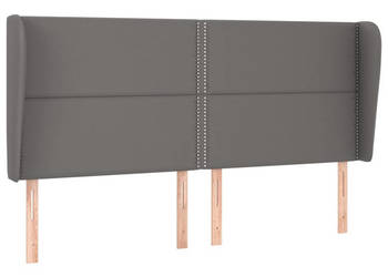 Zagłówek uszak szary 203x23x118/128 cm sztuczna skóra WM-3117928