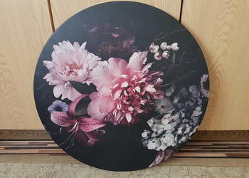 Obraz okrągły kwiaty 70x70 cm