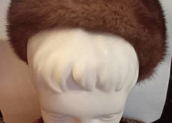 Beret futrzany z norki