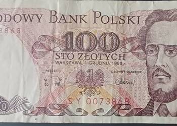 100 złotych  1.XII.1988 seria SY
