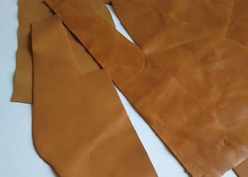 Skóra (215 g) Licowa Włoska średnie i małe kawałki Cognac Koniakowa Brązowy