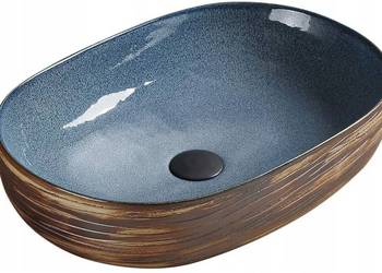 UMYWALKA NABLATOWA 60x40 GRANAT WZÓR Drewno ceramiczna