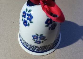 Stary ręcznie malowany ceramiczny dzwonek - sygnatura