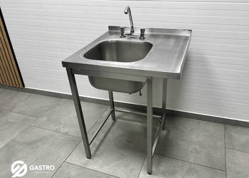 Zlew gastronomiczny narożny 70x70x85 cm – bateria gratis