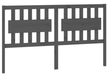 Wezgłowie łóżka szare 1655x4x100 cm lite drewno sosnowe WM-818582