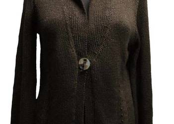 Rozpinany sweter brązowy 40 L biust 100 cm