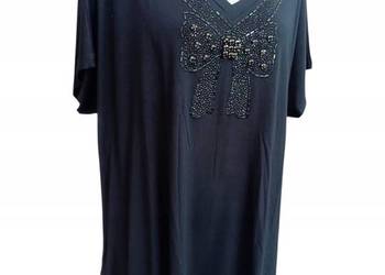 Ekskluzywna tunika PLUS SIZE z kokardą z cyrkonii viskoza, biust-136CM