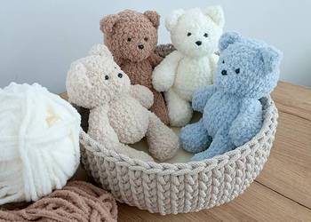 Maskotka miś handmade szydełko