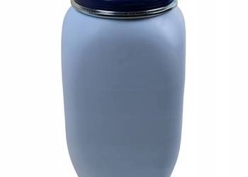 Beczka 70L, plastikowa, używana, umyta, czyta z deklem i obejma