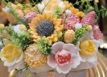 Bukiet z mydła glicerynowego na prezent