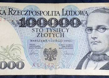 Banknot 100000 zł - Seria AL  1990r. Warszawa