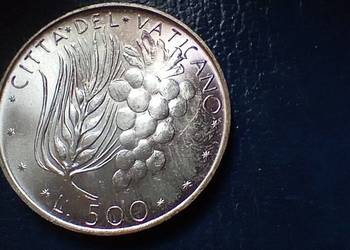 Stare monety 500 lir 1972 Watykan srebro