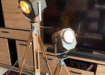 Lampa teatralna PRL Vintage loft stojaca