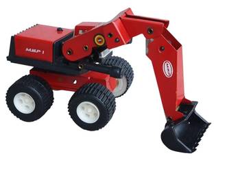 Stara zabawka koparka ładowarka MIR USSR unikat kolekcjonerski 80 lata