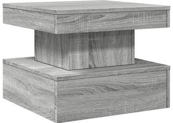 Stolik kawowy z oświetleniem LED szary dąb sonoma 50x50x40 cm WM-839845